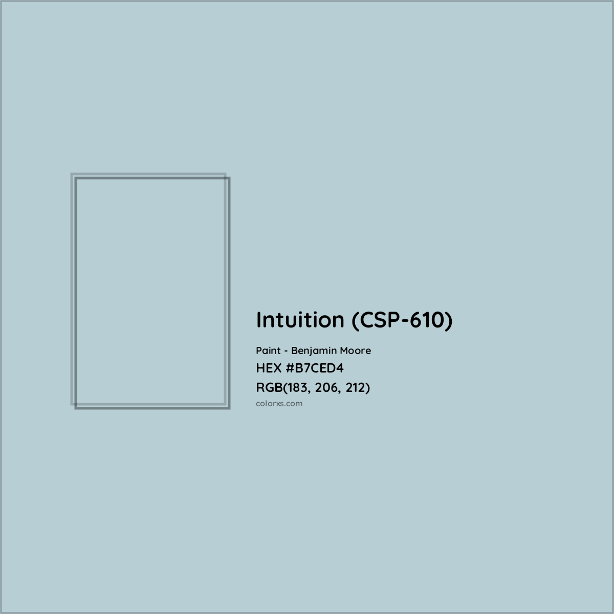 HEX #B7CED4 Intuition (CSP-610) Paint Benjamin Moore - Color Code