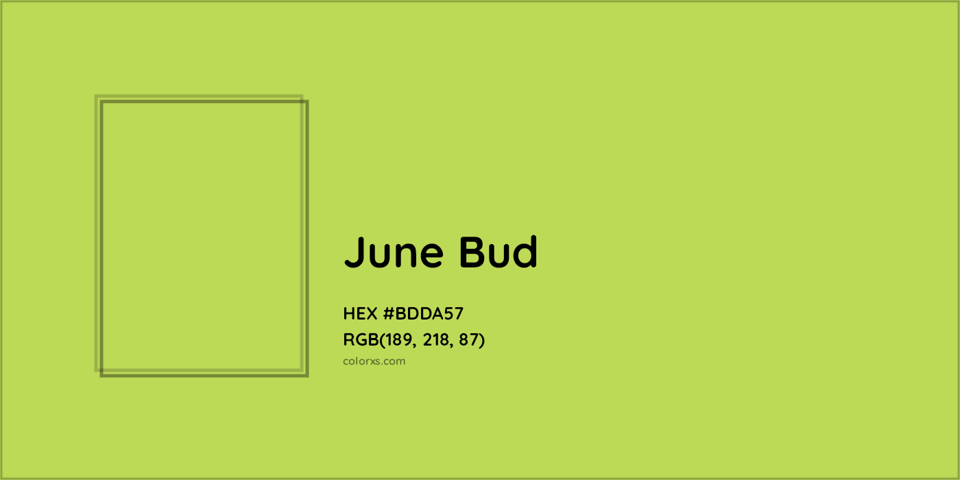 HEX #BDDA57 June Bud Color - Color Code