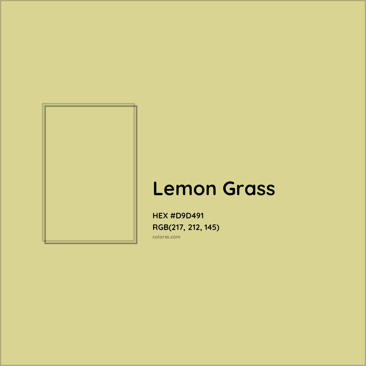 HEX #D9D491 Lemon Grass Other - Color Code