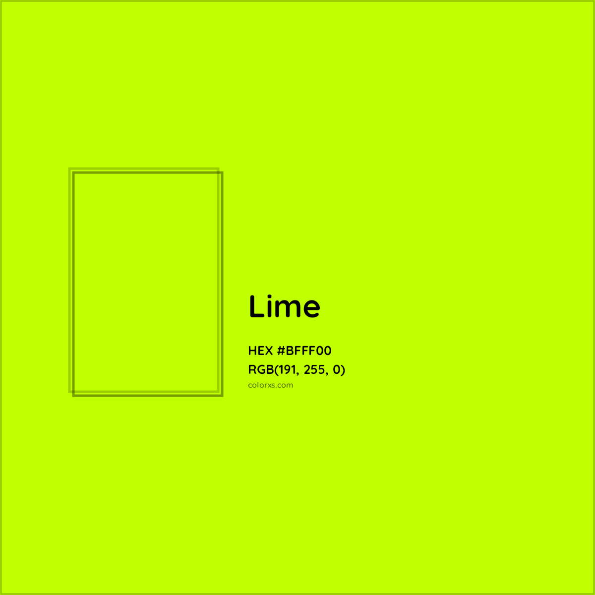 Lime Complementary Or Opposite Color Name And Code BFFF00 Colorxs