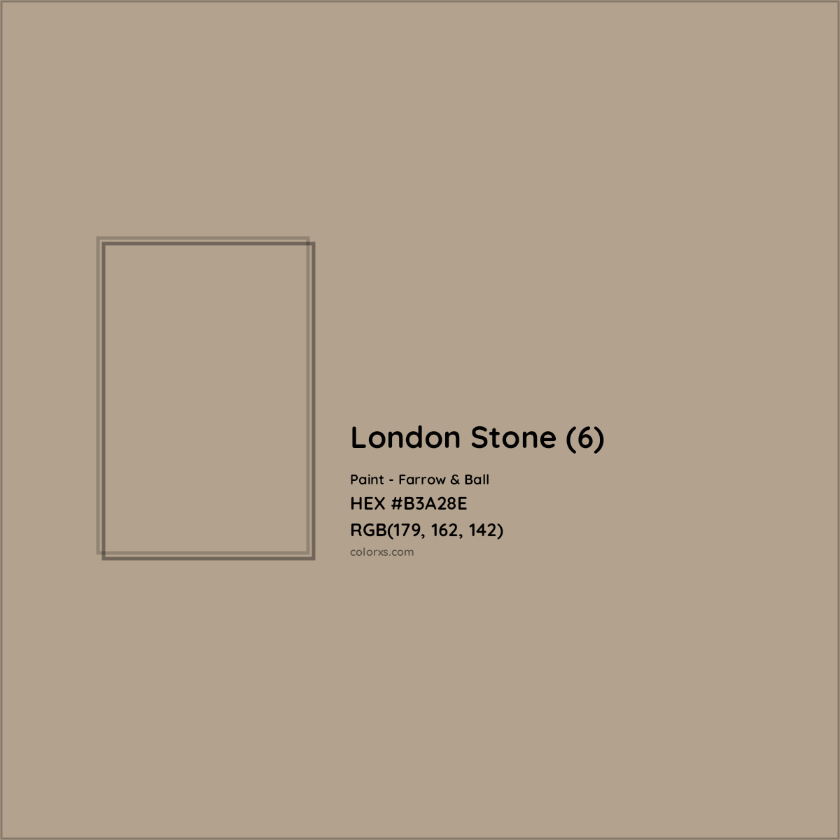 HEX #B3A28E London Stone (6) Paint Farrow & Ball - Color Code