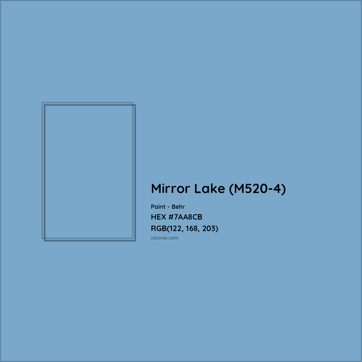 HEX #7AA8CB Mirror Lake (M520-4) Paint Behr - Color Code