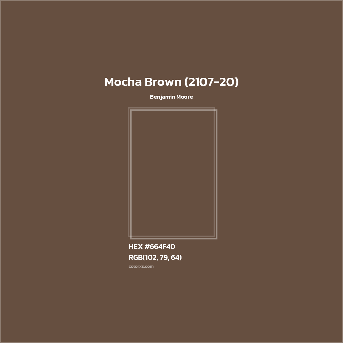 Benjamin Moore Mocha Brown 2107 20 Paint Color Codes Similar Paints 