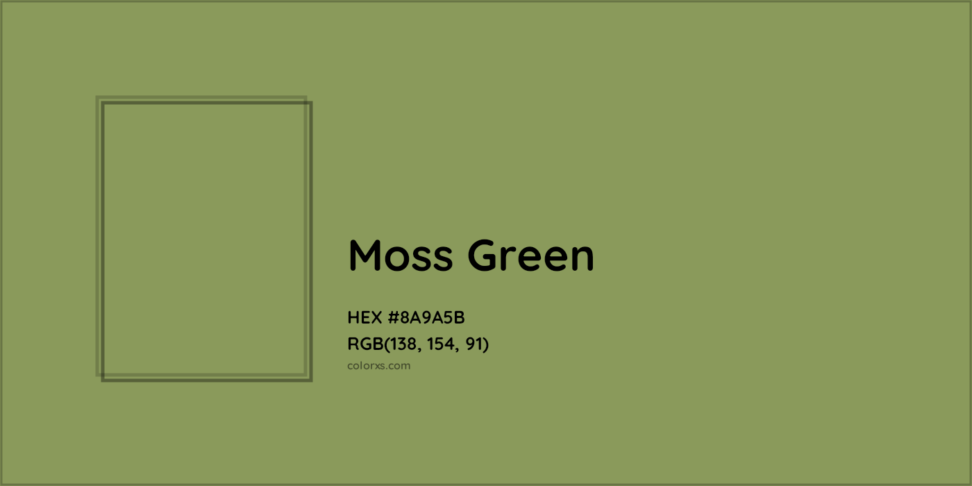 About Moss Green - Color codes, similar colors and paints