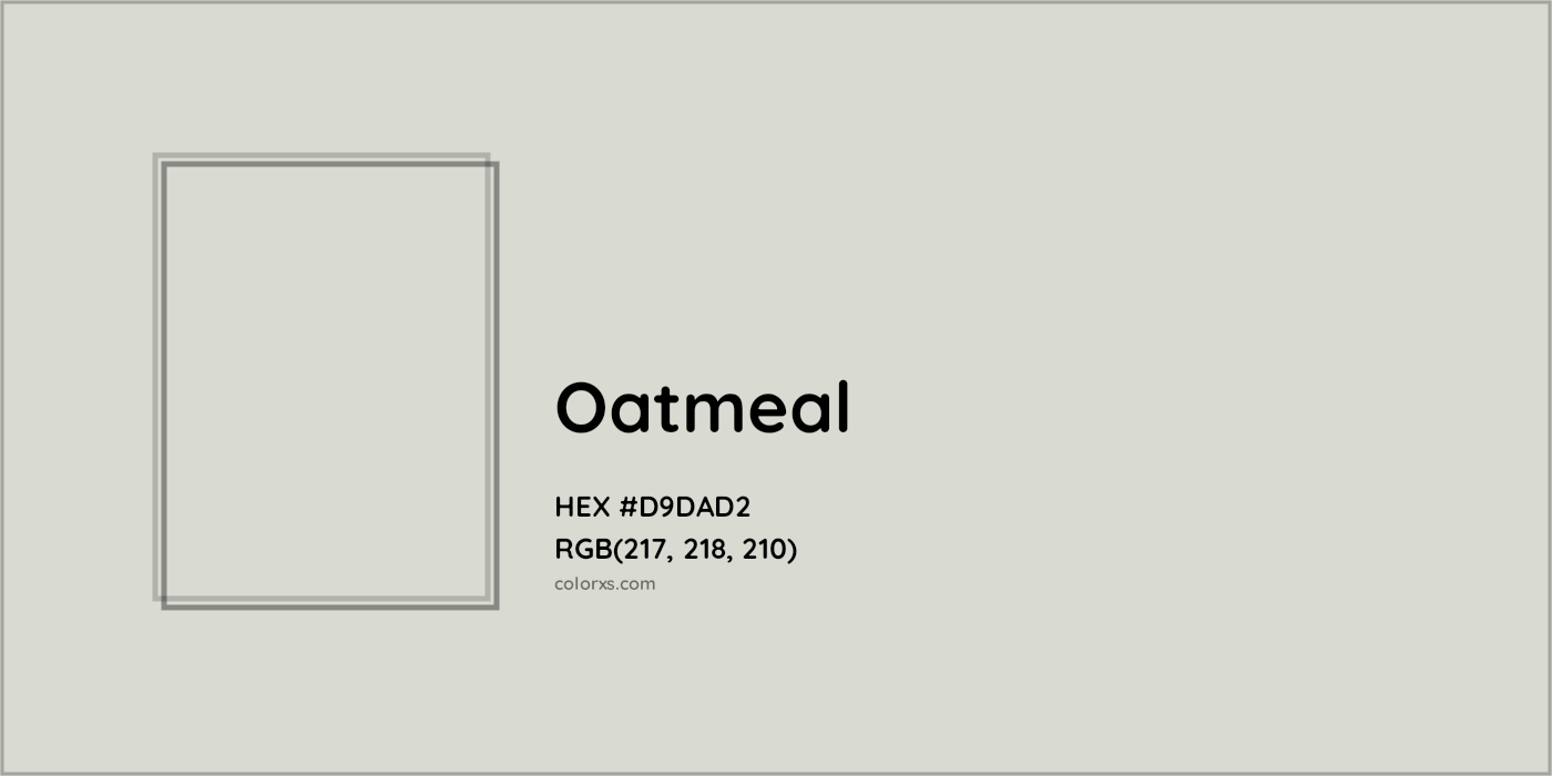 HEX #D9DAD2 Oatmeal Color Crayola Crayons - Color Code