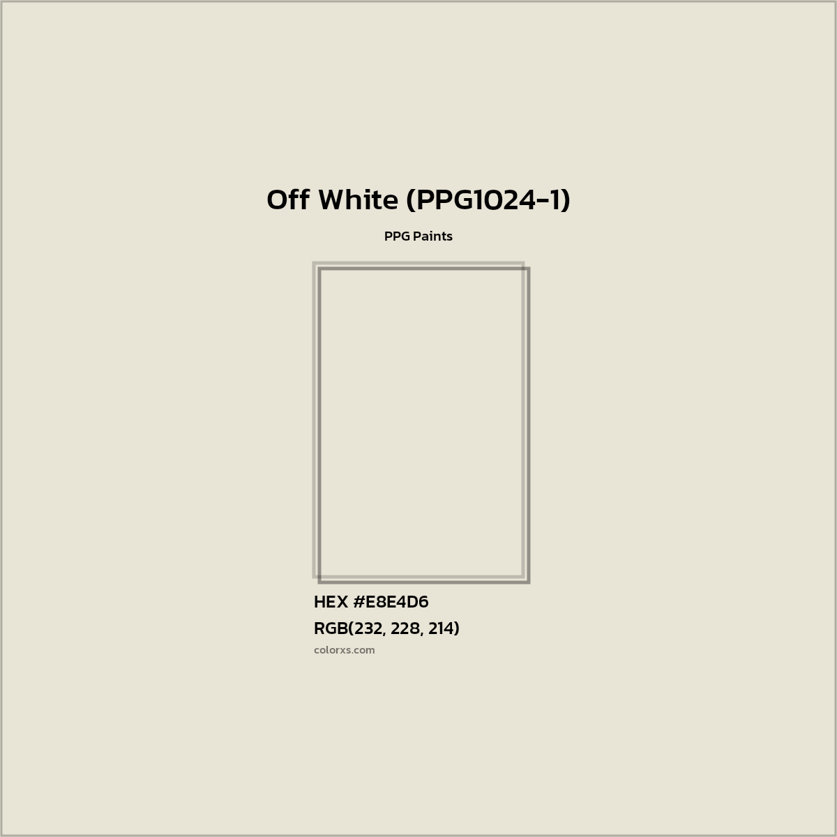 PPG Paints Off White PPG1024 1 Paint Color Codes Similar Paints And 