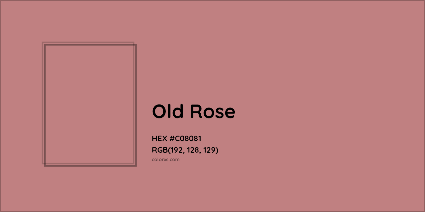 About Old Rose - Color codes, similar colors and paints - colorxs.com