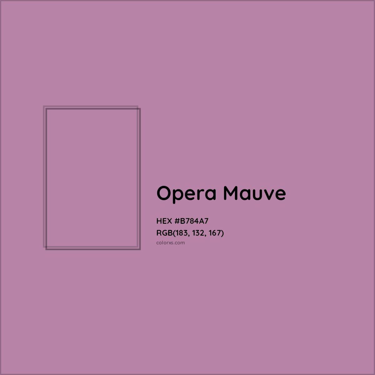 Opera Mauve Complementary Or Opposite Color Name And Code B784A7 