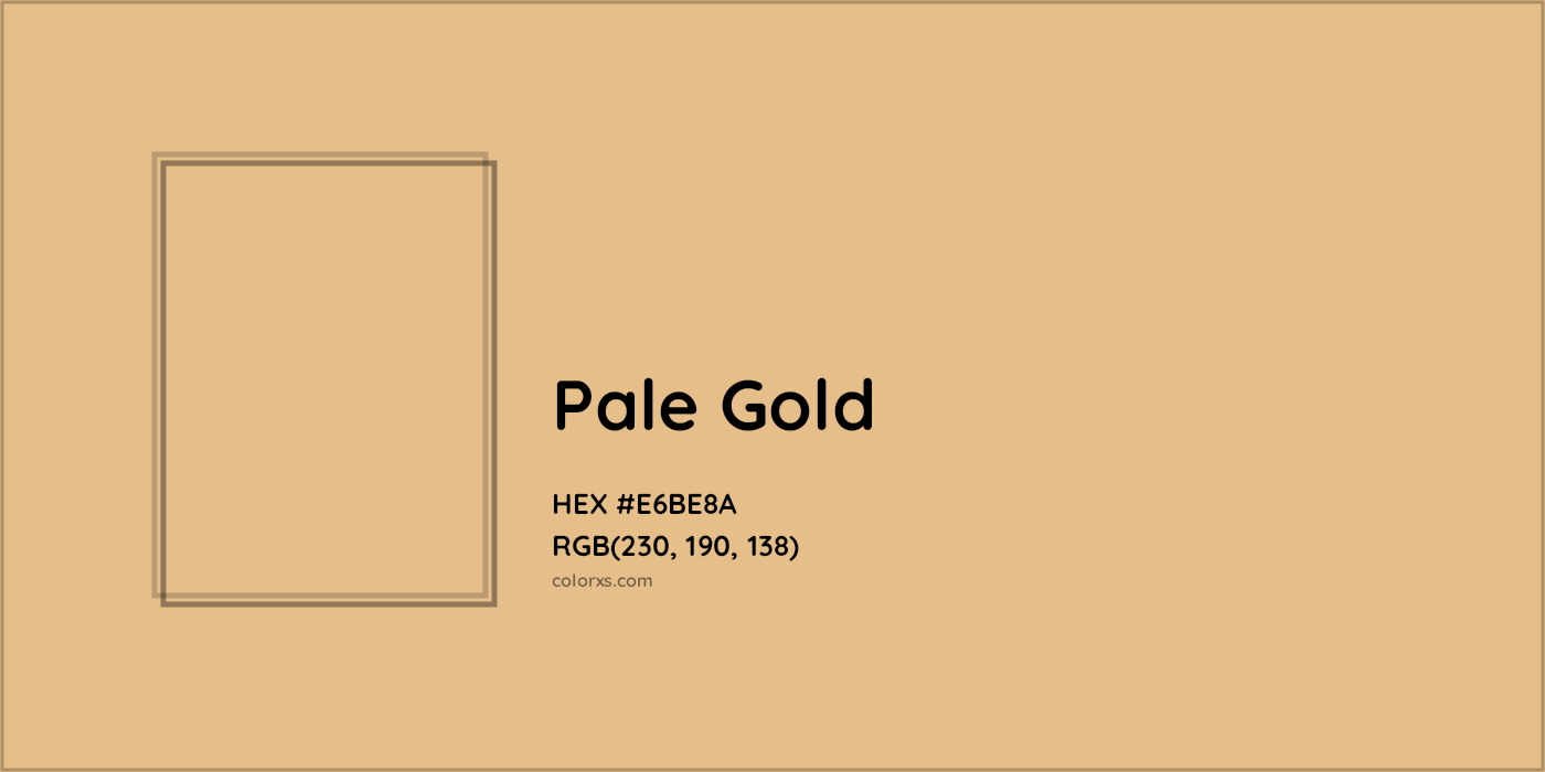 HEX #E6BE8A Pale Gold Color Crayola Crayons - Color Code