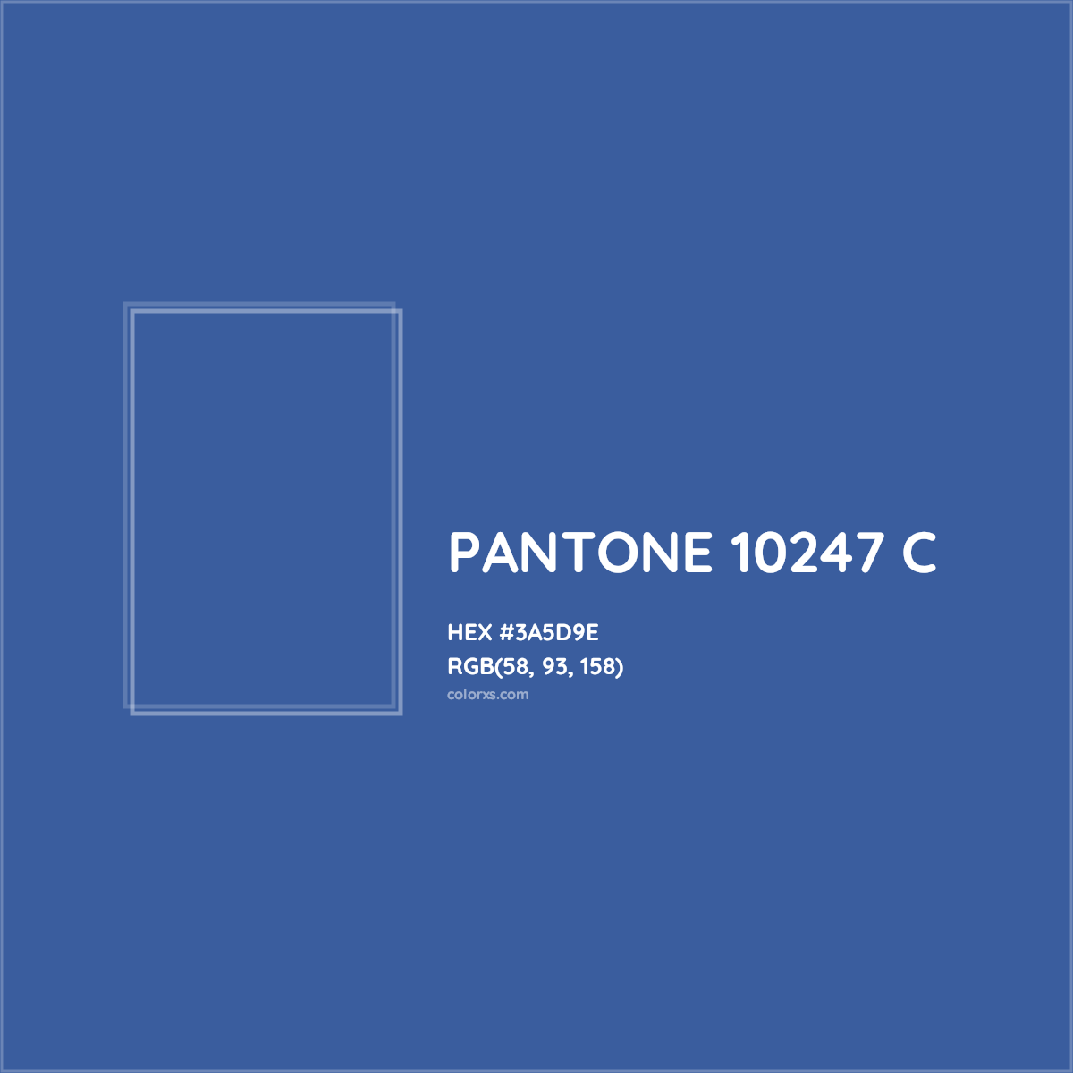 HEX #3A5D9E PANTONE 10247 C CMS Pantone PMS - Color Code