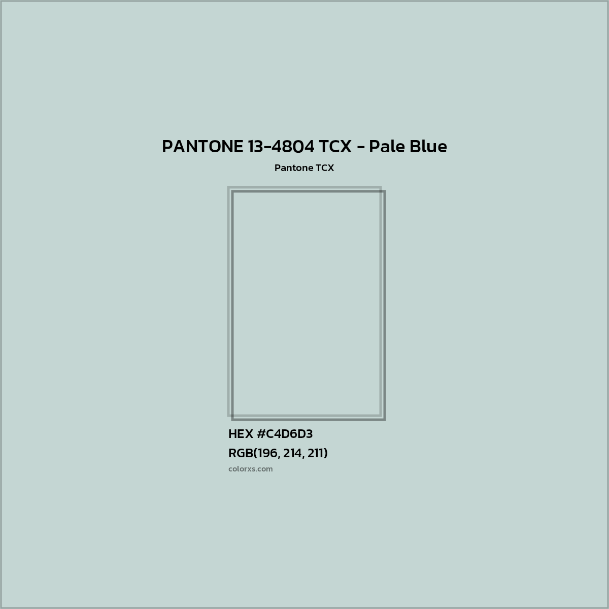 About PANTONE 13 4804 TCX Pale Blue Color Color Codes Similar 