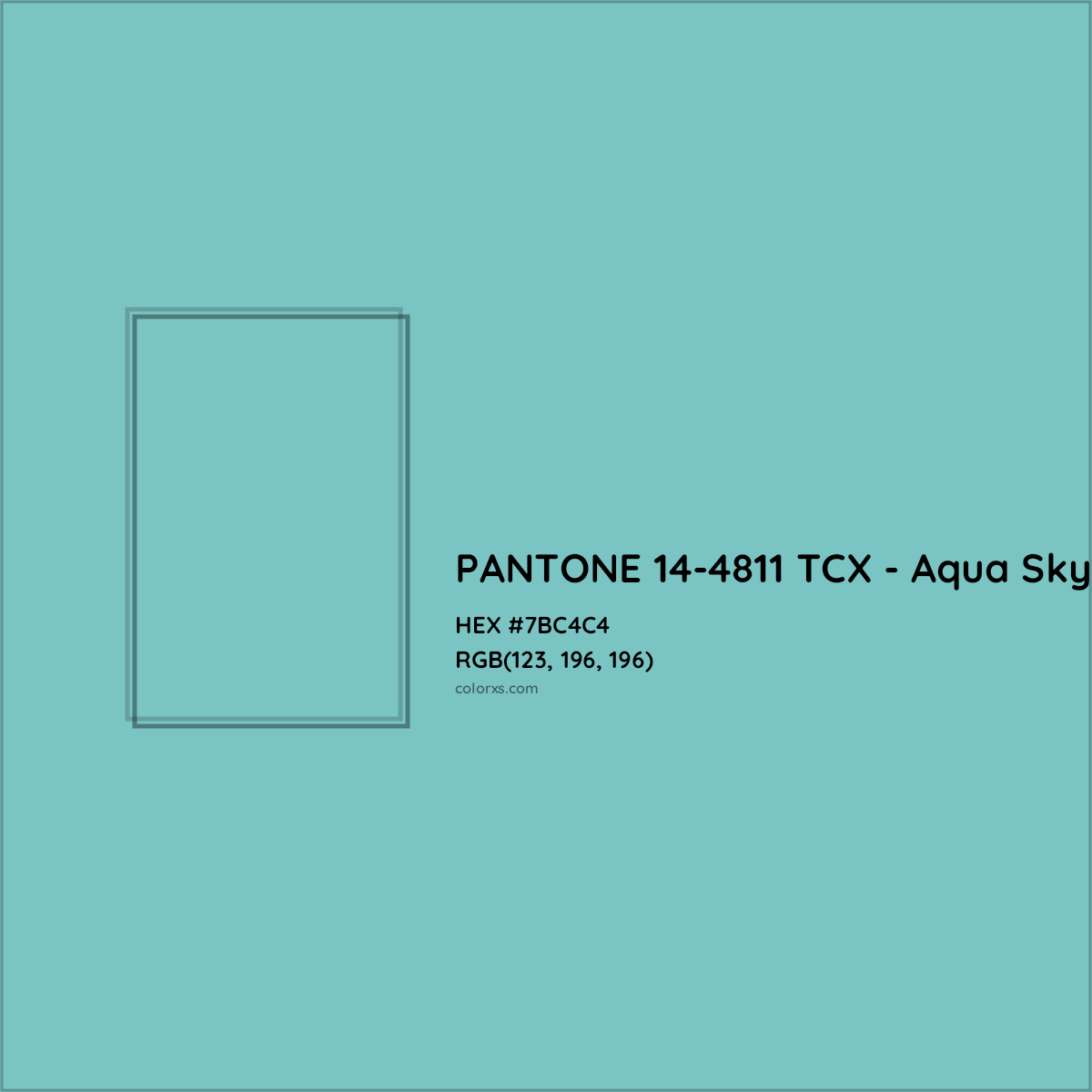 BUY Pantone Cotton Swatch 14-4811 Aqua Sky