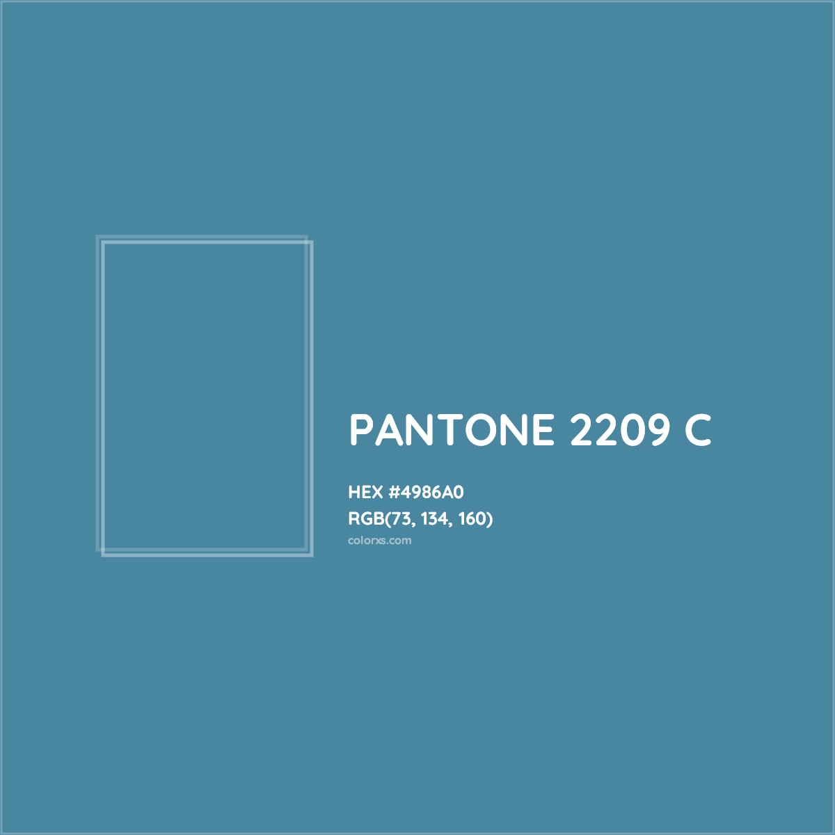 HEX #4986A0 PANTONE 2209 C CMS Pantone PMS - Color Code