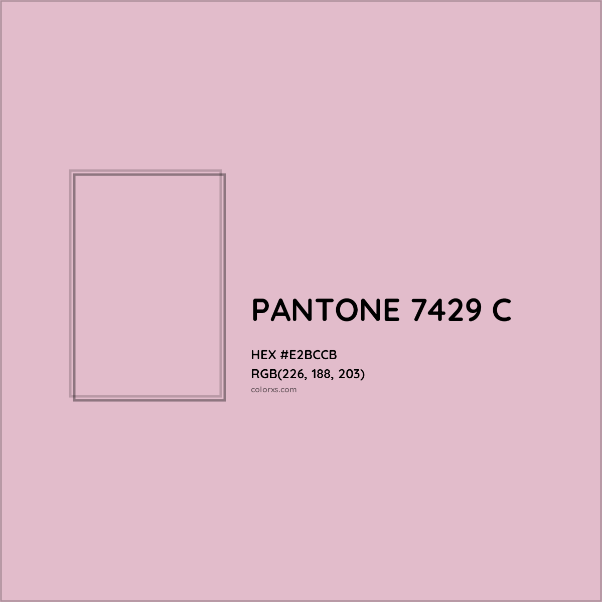 HEX #E2BCCB PANTONE 7429 C CMS Pantone PMS - Color Code