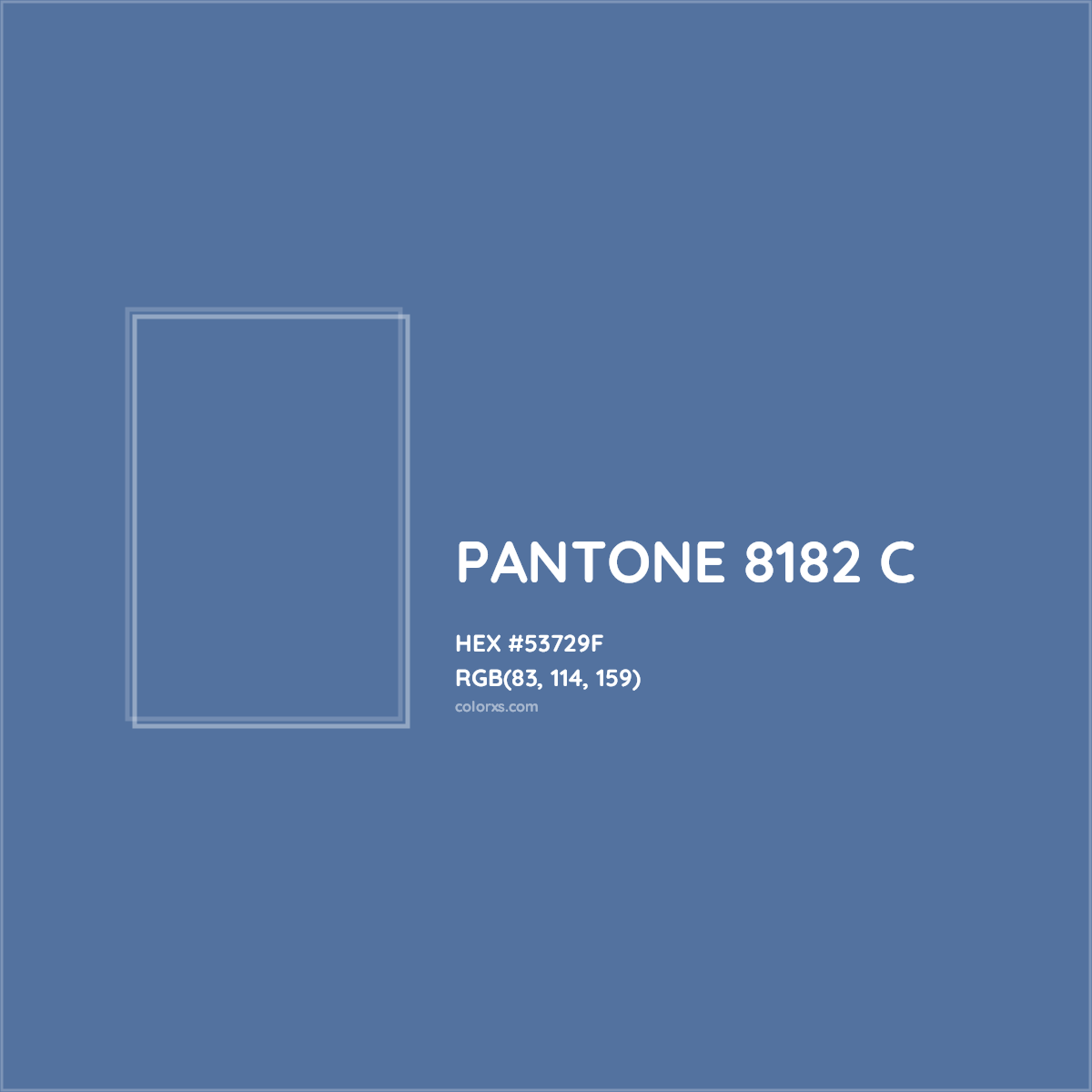 HEX #53729F PANTONE 8182 C CMS Pantone PMS - Color Code