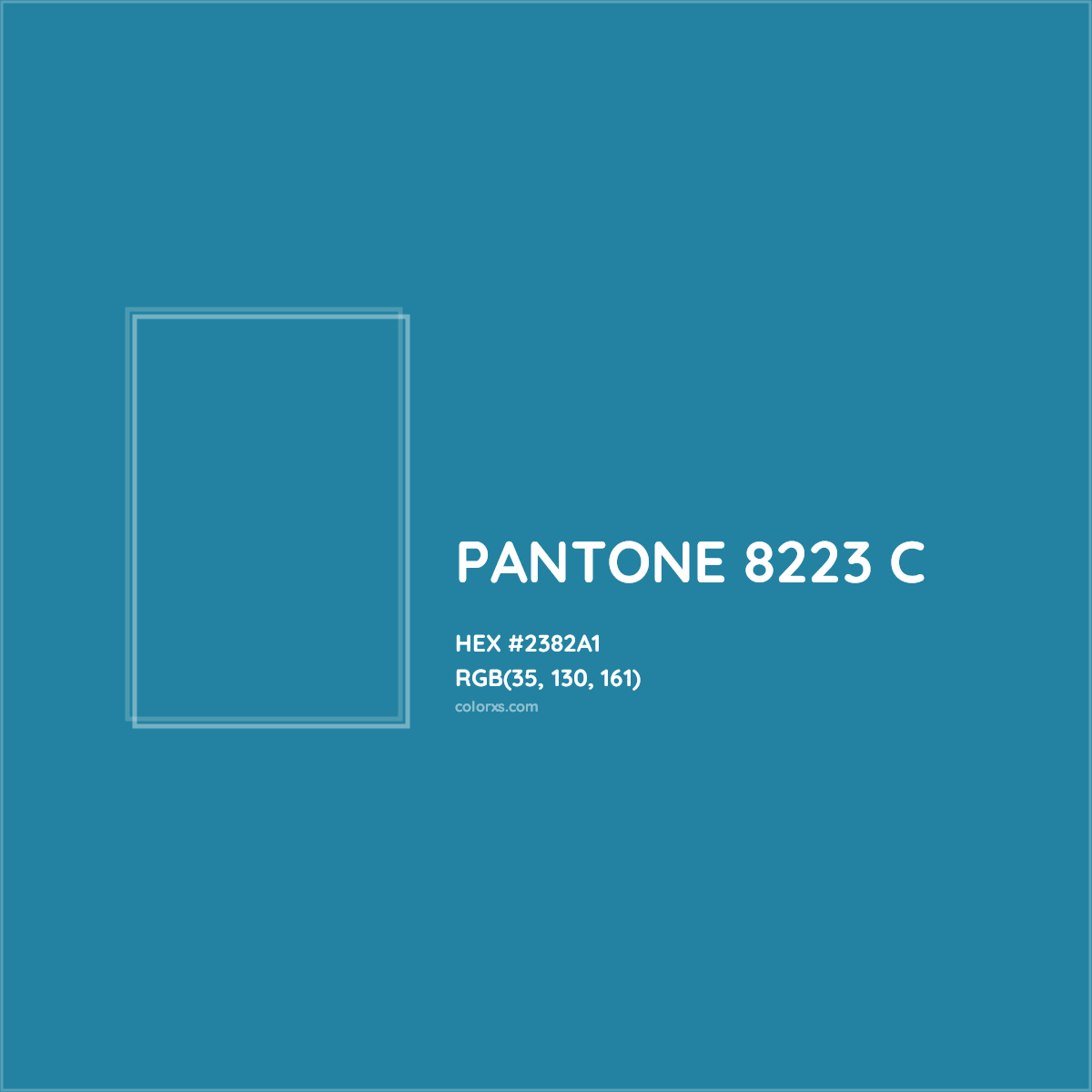 HEX #2382A1 PANTONE 8223 C CMS Pantone PMS - Color Code