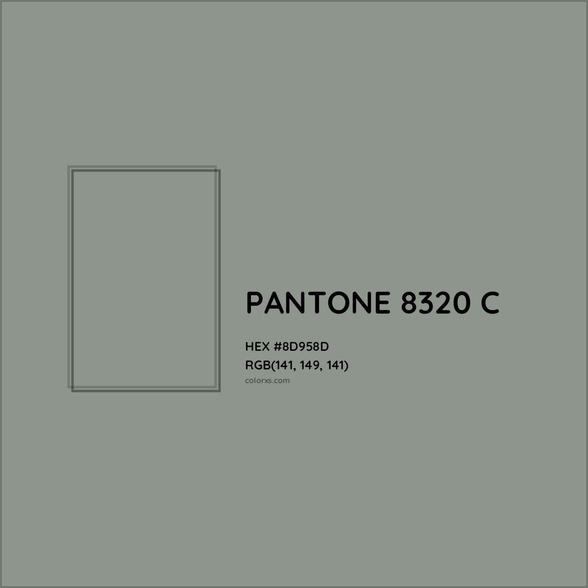 HEX #8D958D PANTONE 8320 C CMS Pantone PMS - Color Code