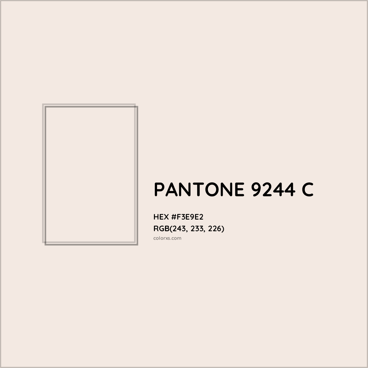 HEX #F3E9E2 PANTONE 9244 C CMS Pantone PMS - Color Code