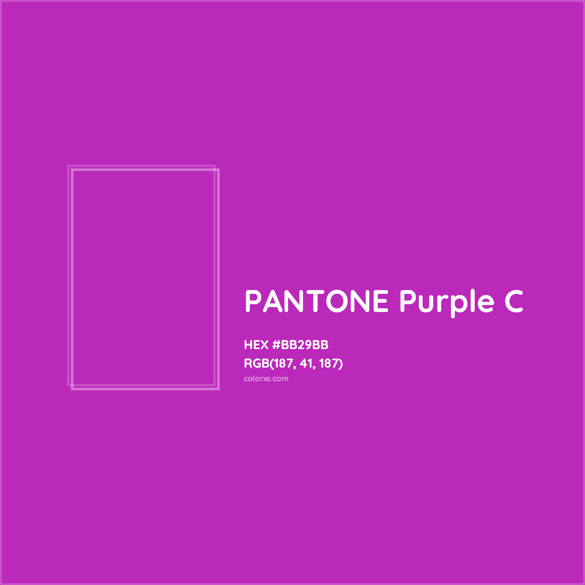 PANTONE Purple C Complementary or Opposite Color Name and Code (BB29BB