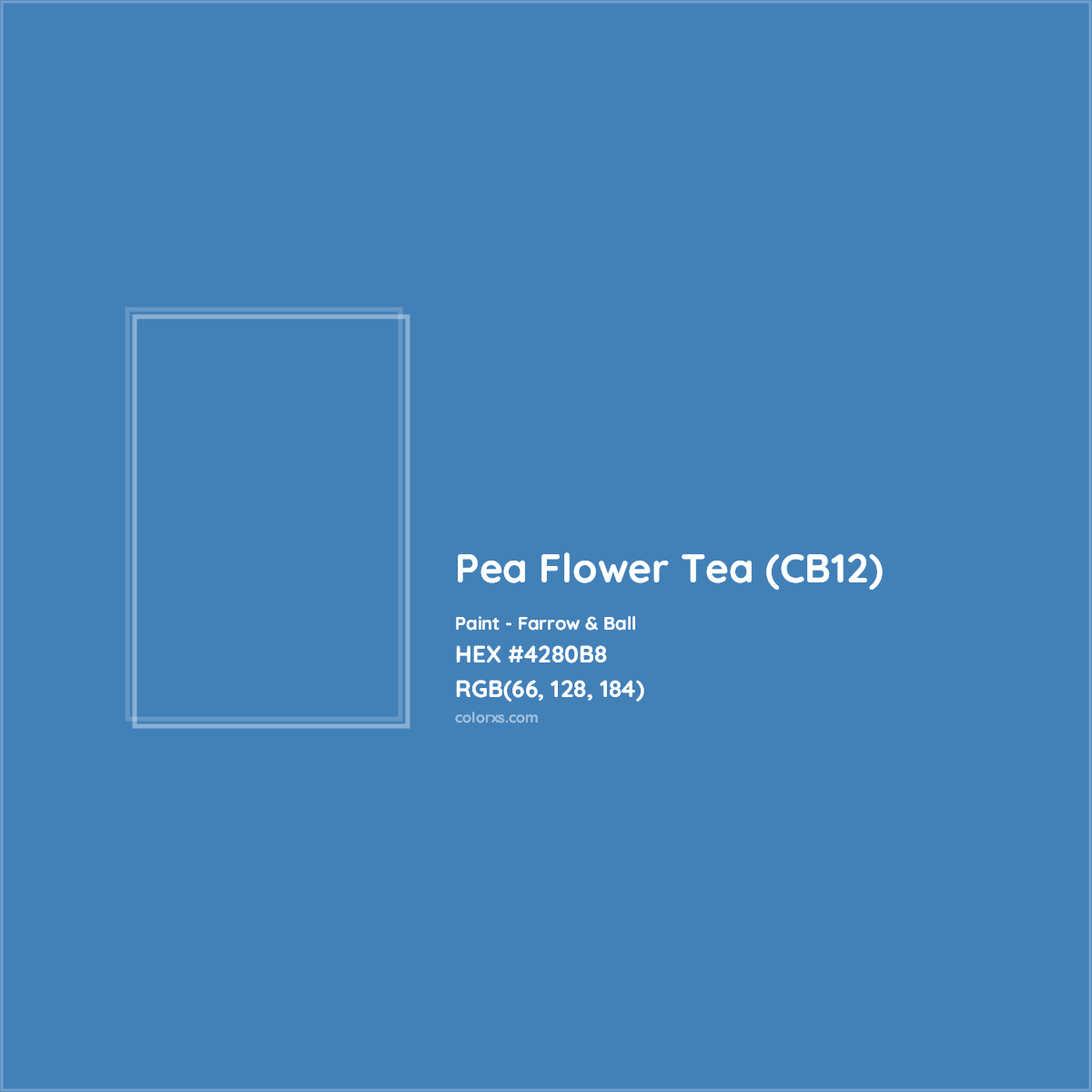 HEX #4280B8 Pea Flower Tea (CB12) Paint Farrow & Ball - Color Code