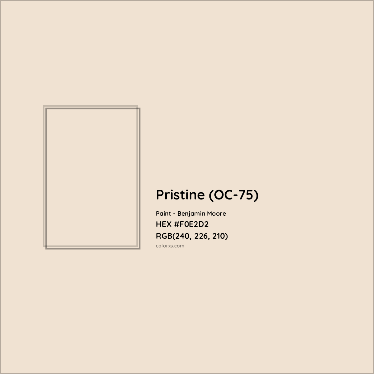 HEX #F0E2D2 Pristine (OC-75) Paint Benjamin Moore - Color Code