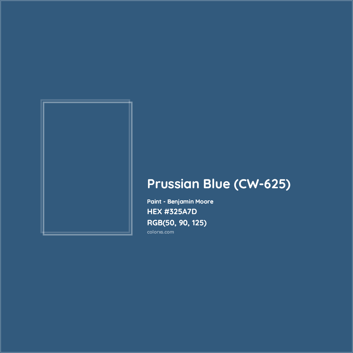 Benjamin Moore Prussian Blue (CW-625) Paint color codes, similar paints and  colors 