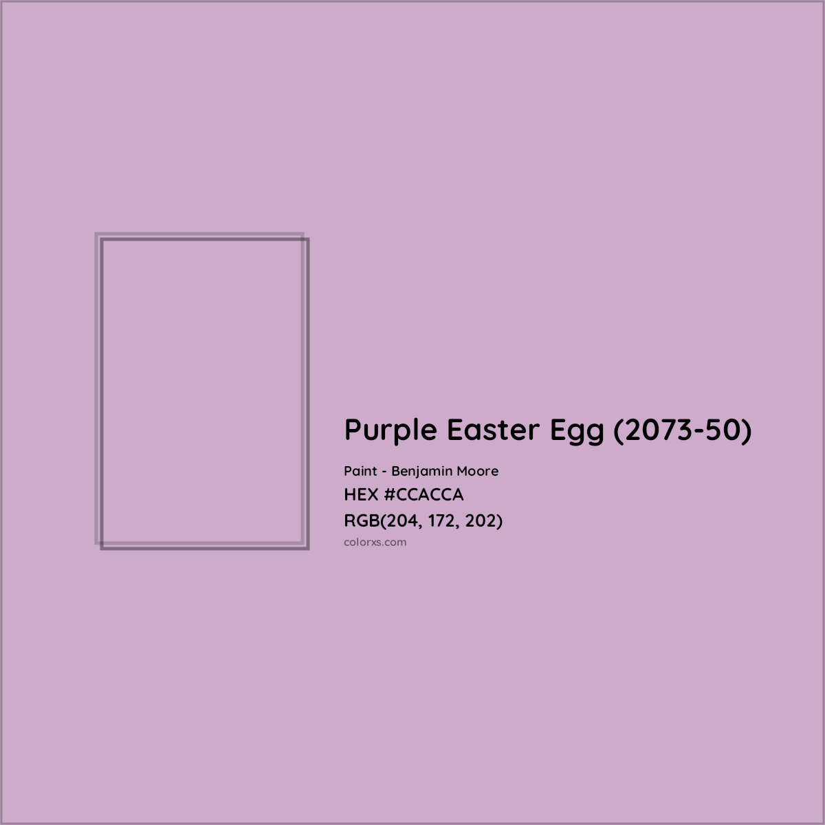 HEX #CCACCA Purple Easter Egg (2073-50) Paint Benjamin Moore - Color Code