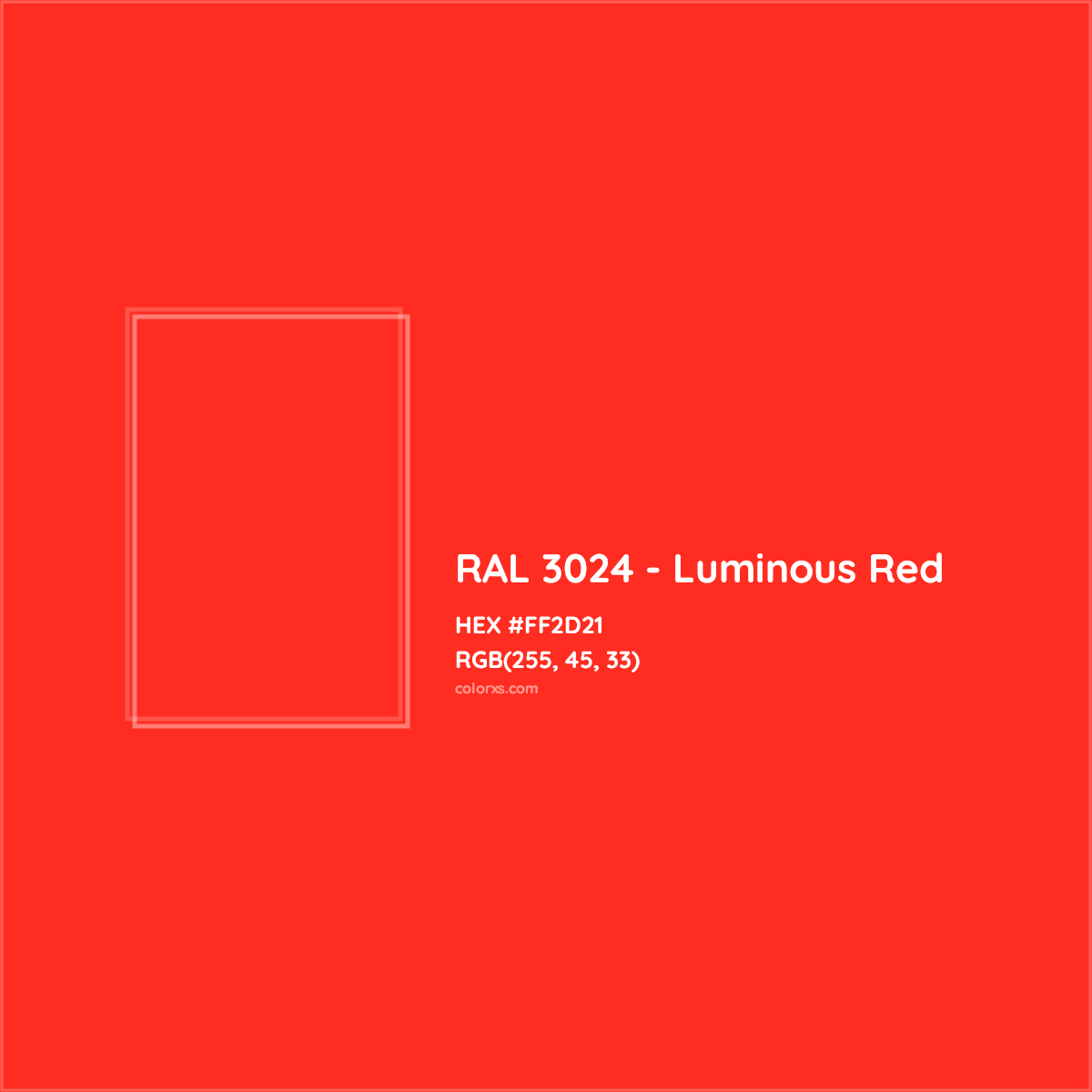 About RAL 3024 Luminous Red Color Color Codes Similar Colors And 