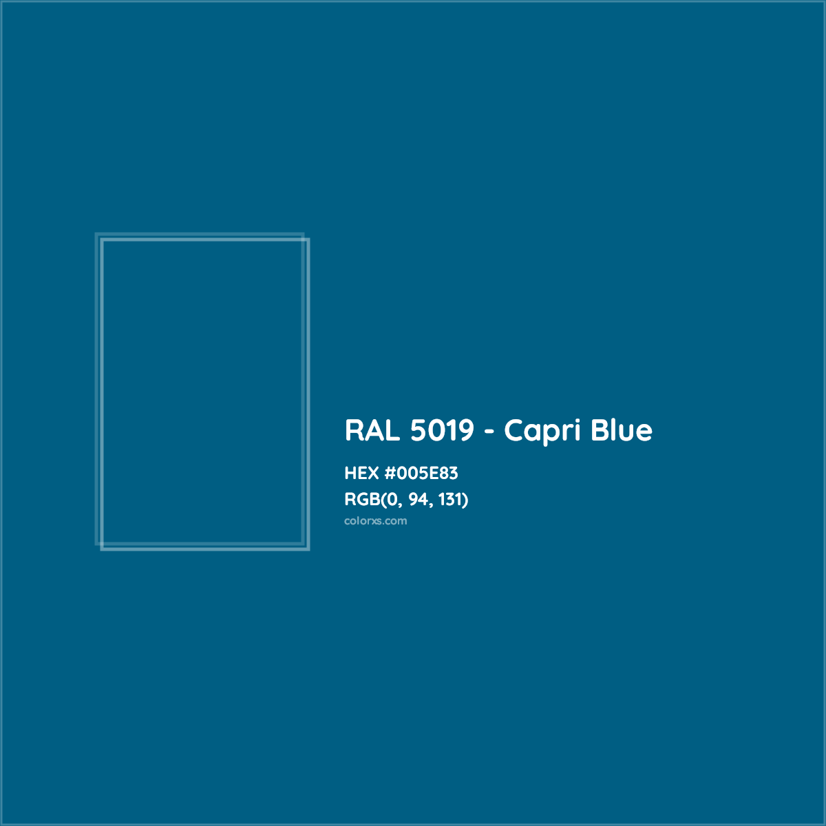 About RAL 5019 - Capri Blue Color - Color codes, similar colors