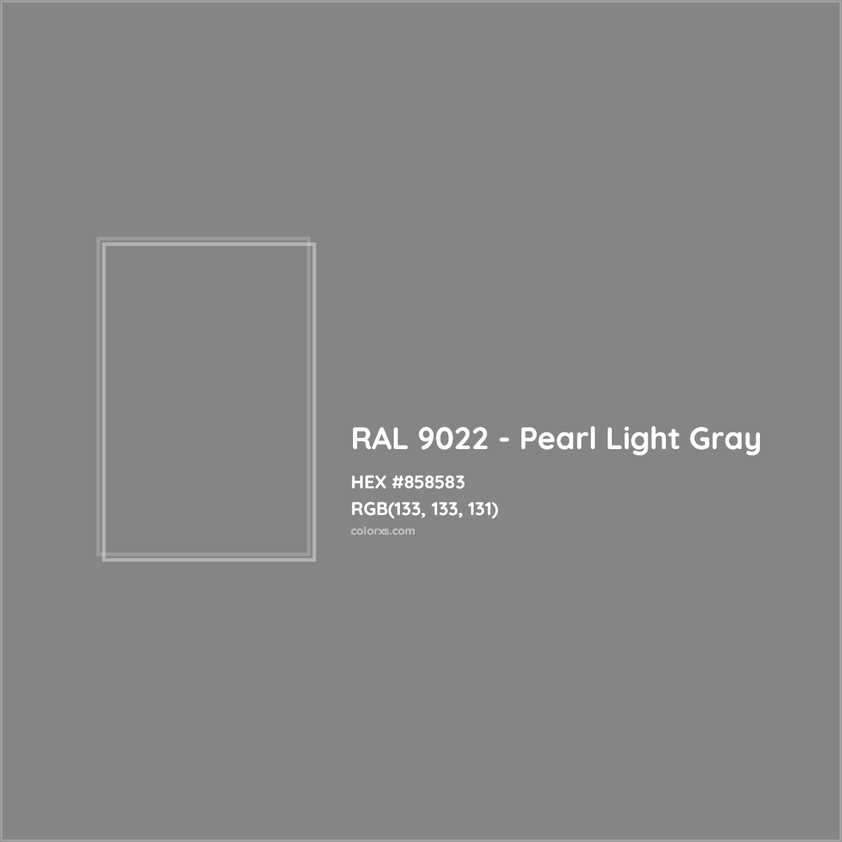 RAL 9022 - Pearl Light Gray Color - Color codes, similar paints - colorxs.com