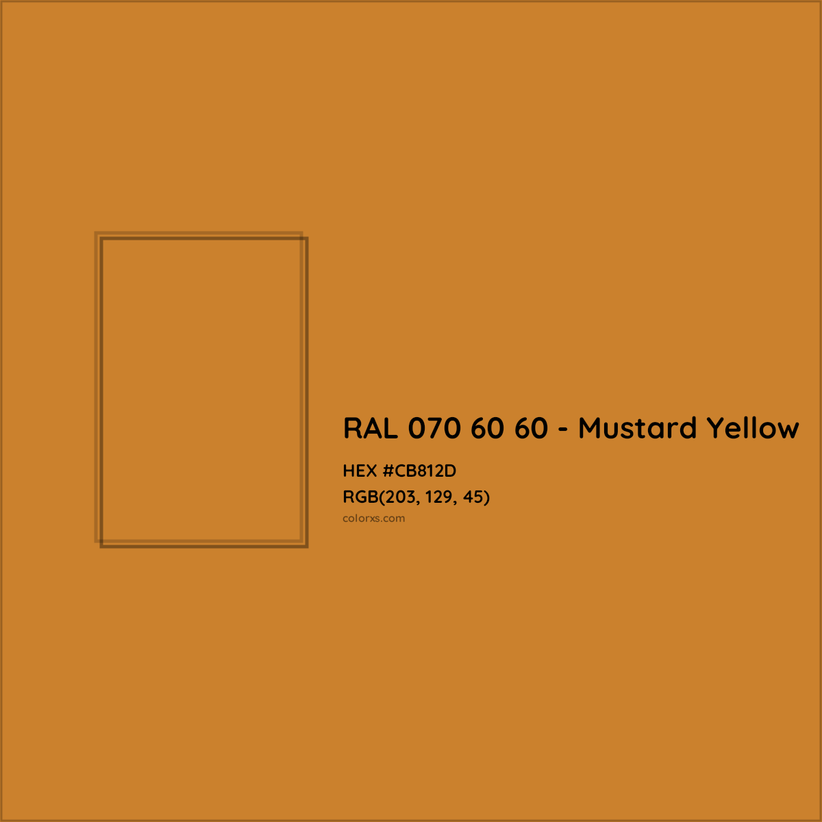 About RAL 070 60 60 Mustard Yellow Color Color codes, similar