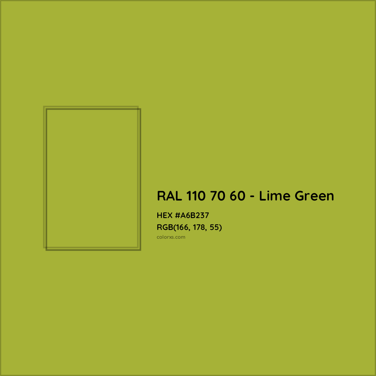 HEX #A6B237 RAL 110 70 60 - Lime Green CMS RAL Design - Color Code
