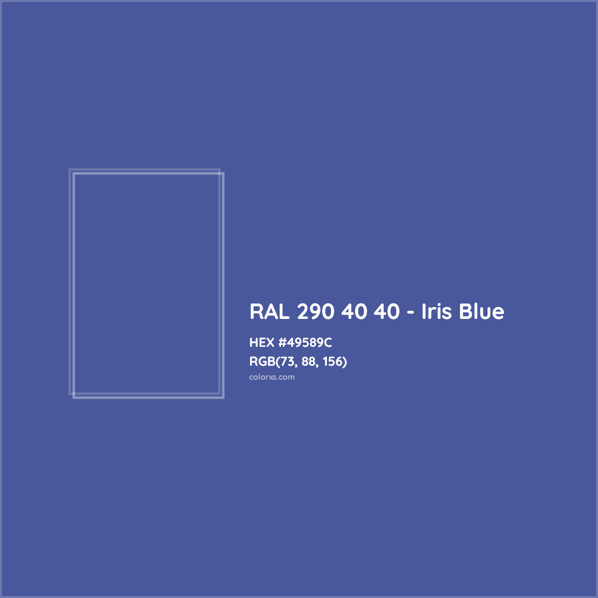 HEX #49589C RAL 290 40 40 - Iris Blue CMS RAL Design - Color Code