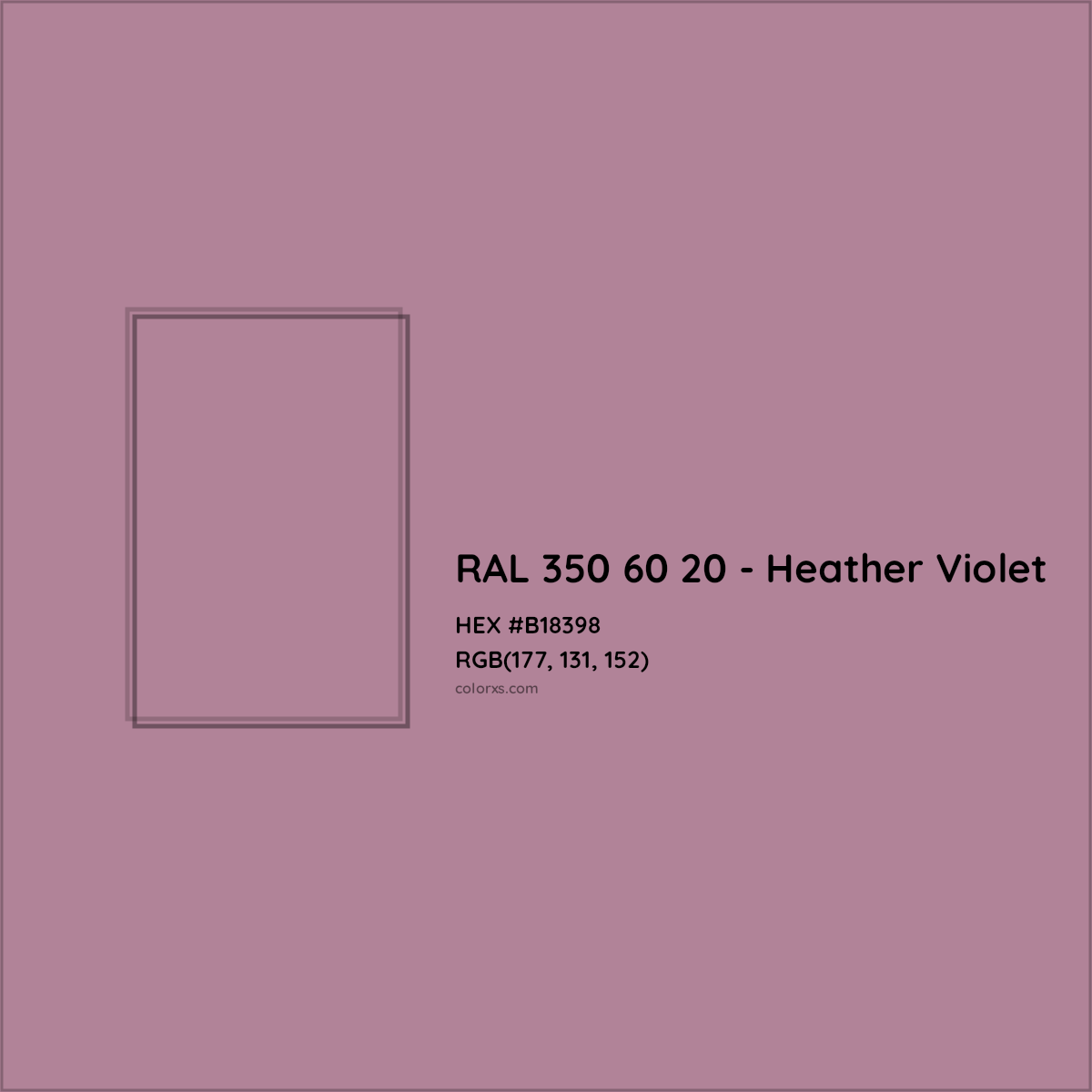 HEX #B18398 RAL 350 60 20 - Heather Violet CMS RAL Design - Color Code