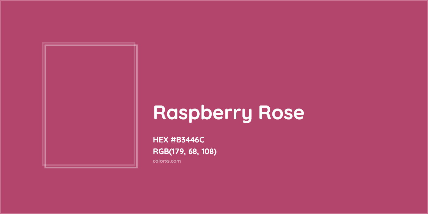 HEX #B3446C Raspberry Rose Color - Color Code