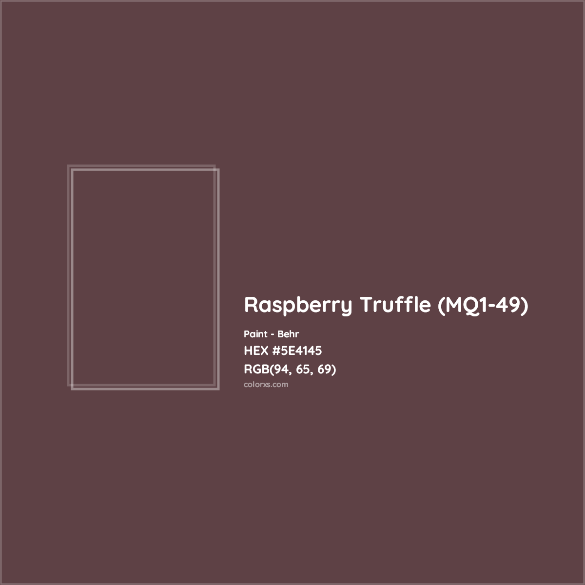 HEX #5E4145 Raspberry Truffle (MQ1-49) Paint Behr - Color Code