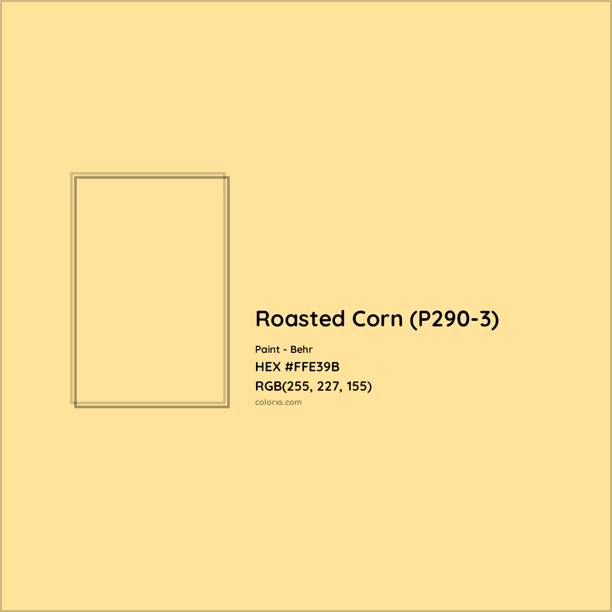 HEX #FFE39B Roasted Corn (P290-3) Paint Behr - Color Code