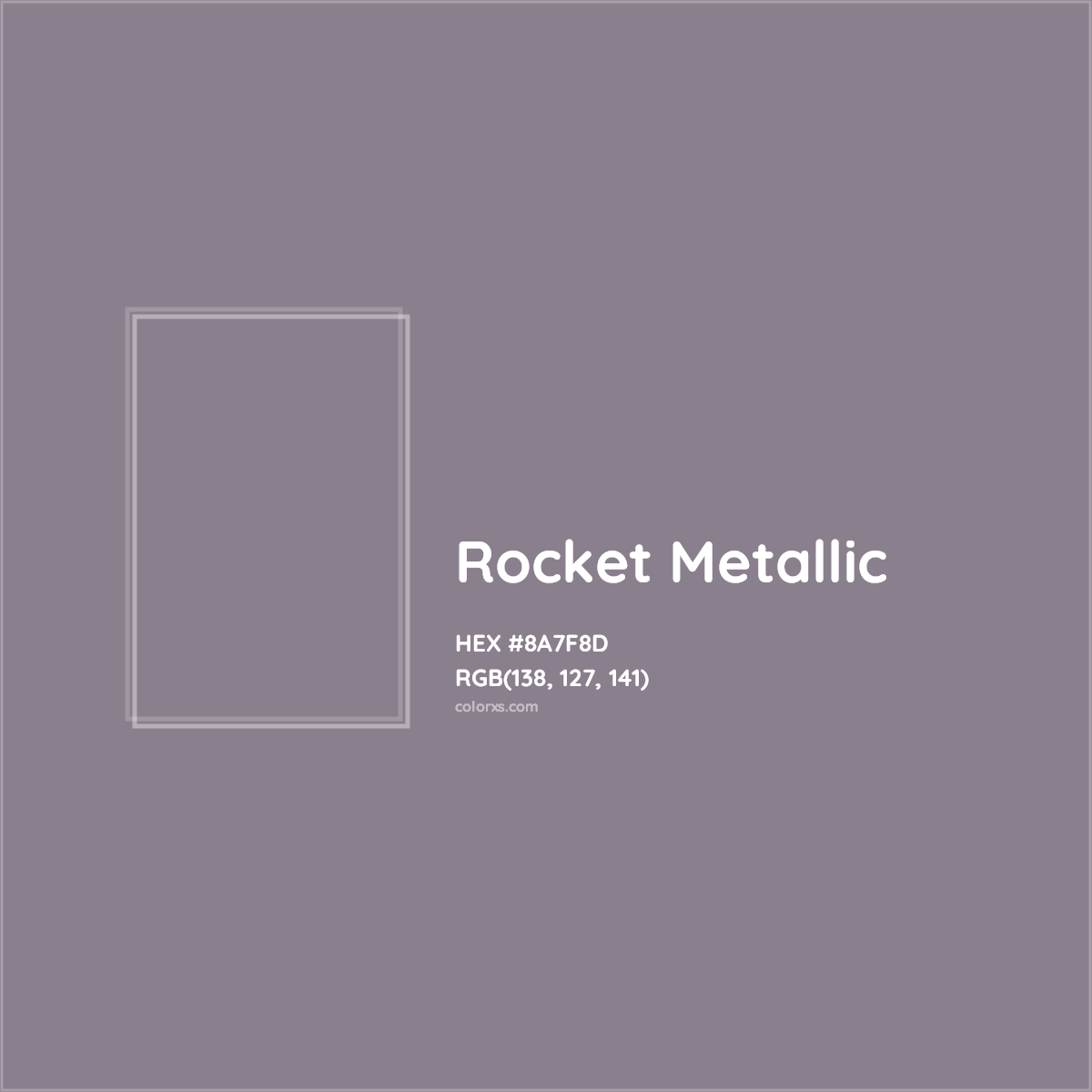 HEX #8A7F8D Rocket Metallic Color - Color Code