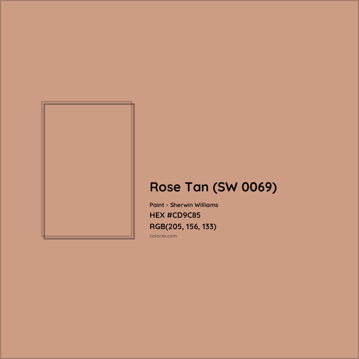 HEX #CD9C85 Rose Tan (SW 0069) Paint Sherwin Williams - Color Code