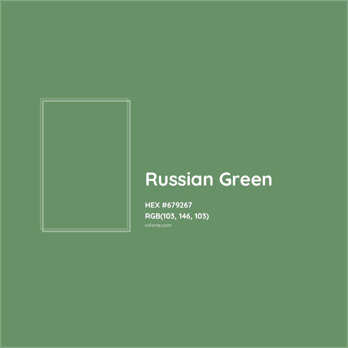 HEX #679267 Russian Green Color - Color Code