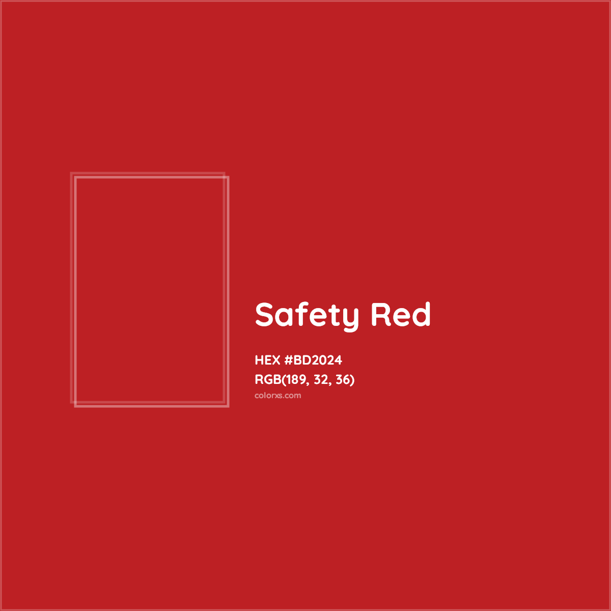 Safety Red Complementary Or Opposite Color Name And Code BD2024 