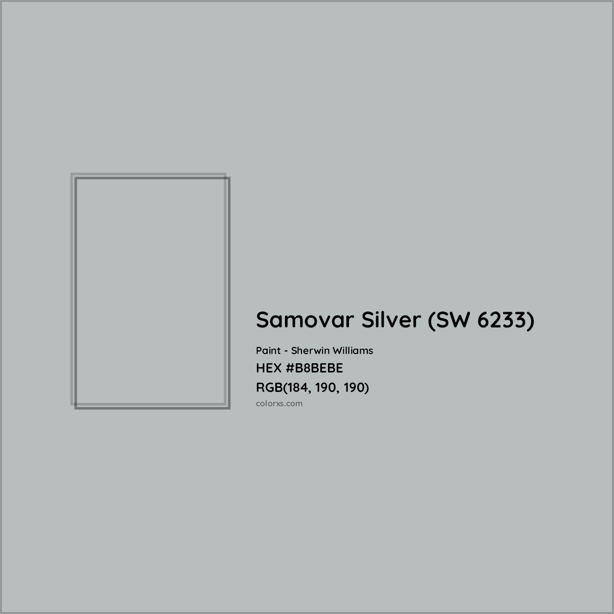 HEX #B8BEBE Samovar Silver (SW 6233) Paint Sherwin Williams - Color Code