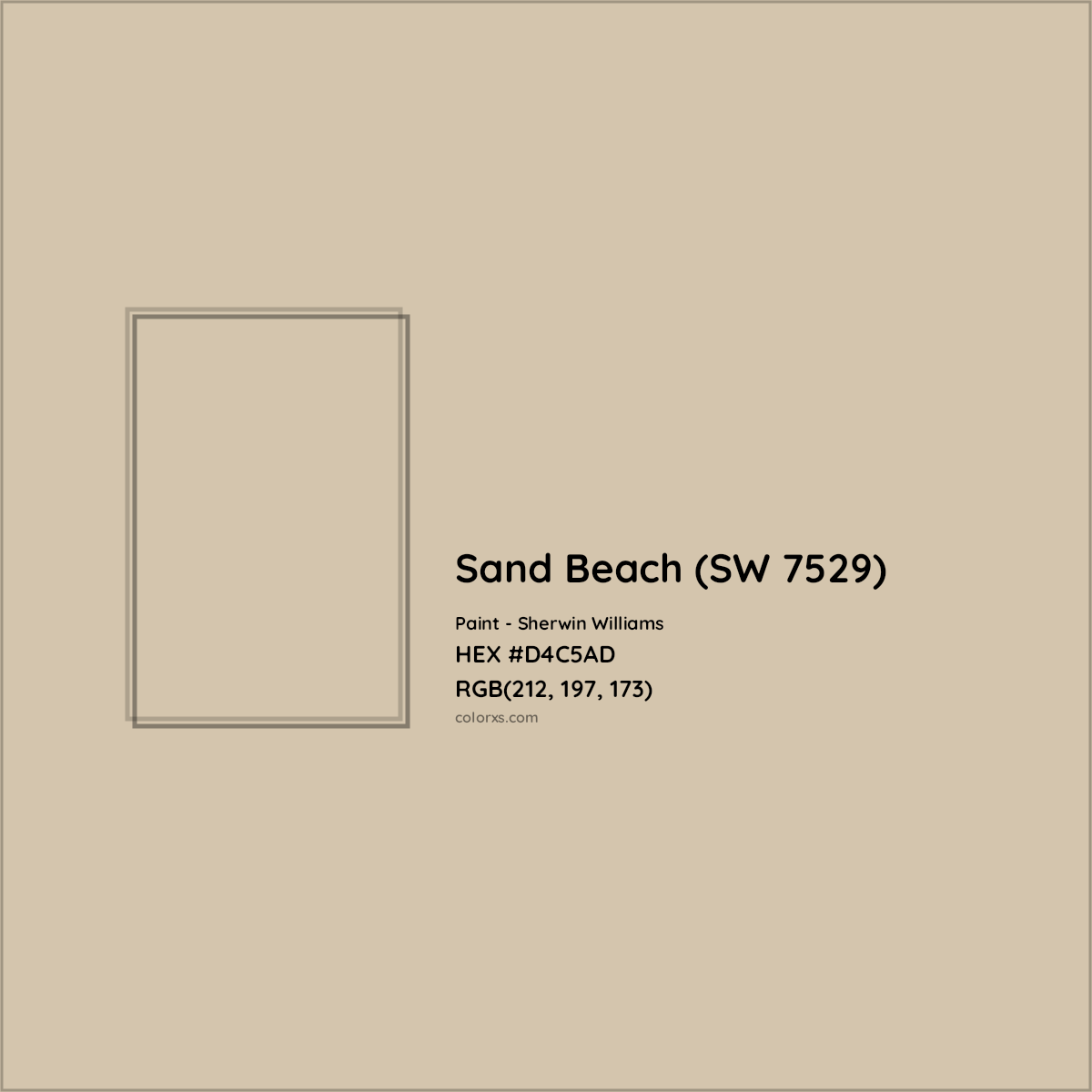 HEX #D4C5AD Sand Beach (SW 7529) Paint Sherwin Williams - Color Code