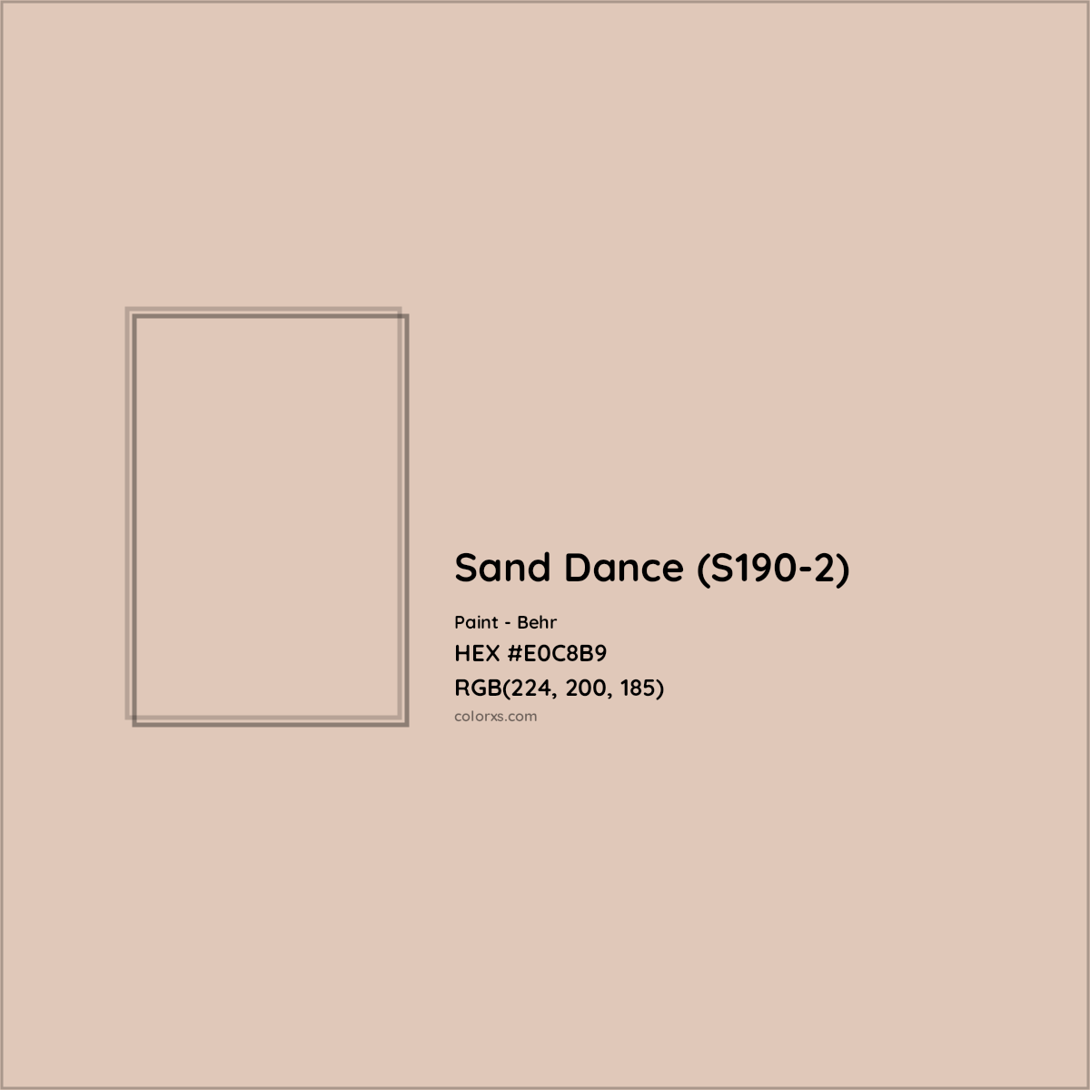 HEX #E0C8B9 Sand Dance (S190-2) Paint Behr - Color Code