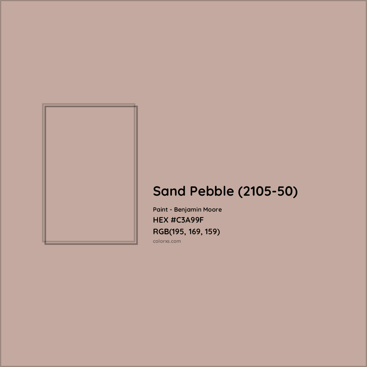 HEX #C3A99F Sand Pebble (2105-50) Paint Benjamin Moore - Color Code