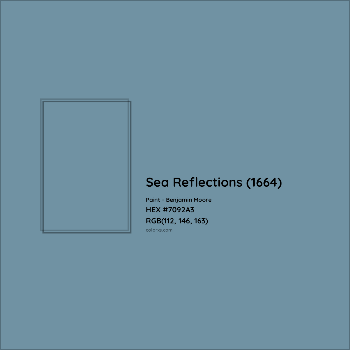 HEX #7092A3 Sea Reflections (1664) Paint Benjamin Moore - Color Code