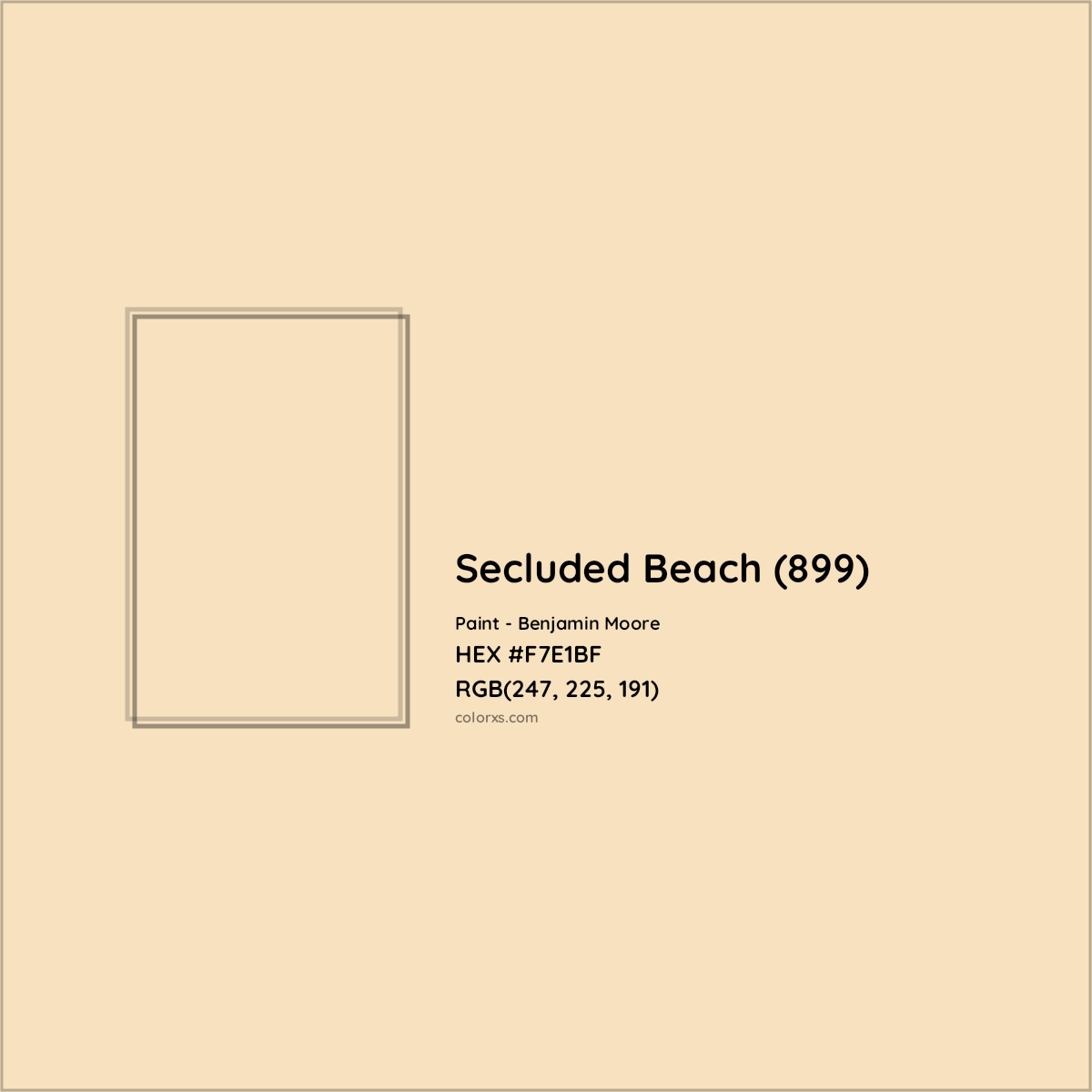 HEX #F7E1BF Secluded Beach (899) Paint Benjamin Moore - Color Code