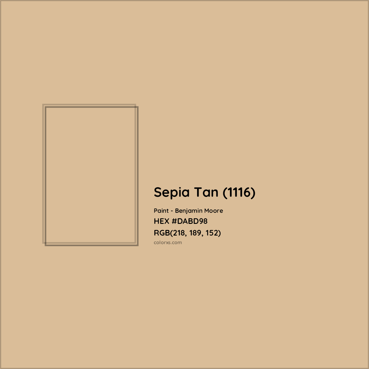 Sepia Tan 1116 - Paint Color – Town Line Paint