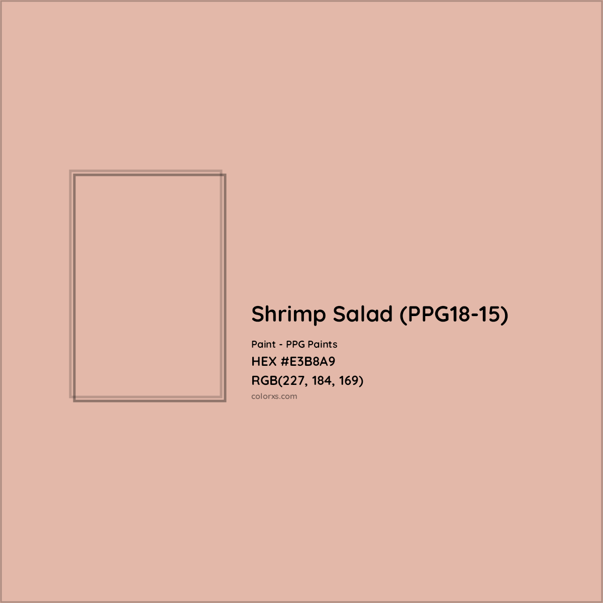 HEX #E3B8A9 Shrimp Salad (PPG18-15) Paint PPG Paints - Color Code