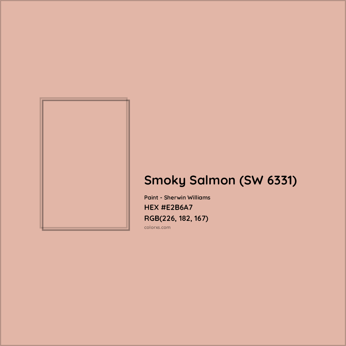HEX #E2B6A7 Smoky Salmon (SW 6331) Paint Sherwin Williams - Color Code